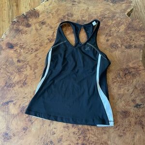 Adidas black athletic tank top with built in bra size medium